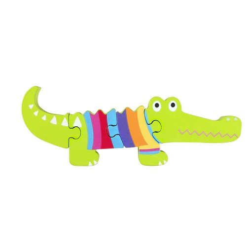 MIni Wooden Puzzle - Crocodile (19 x 7 x2cms)